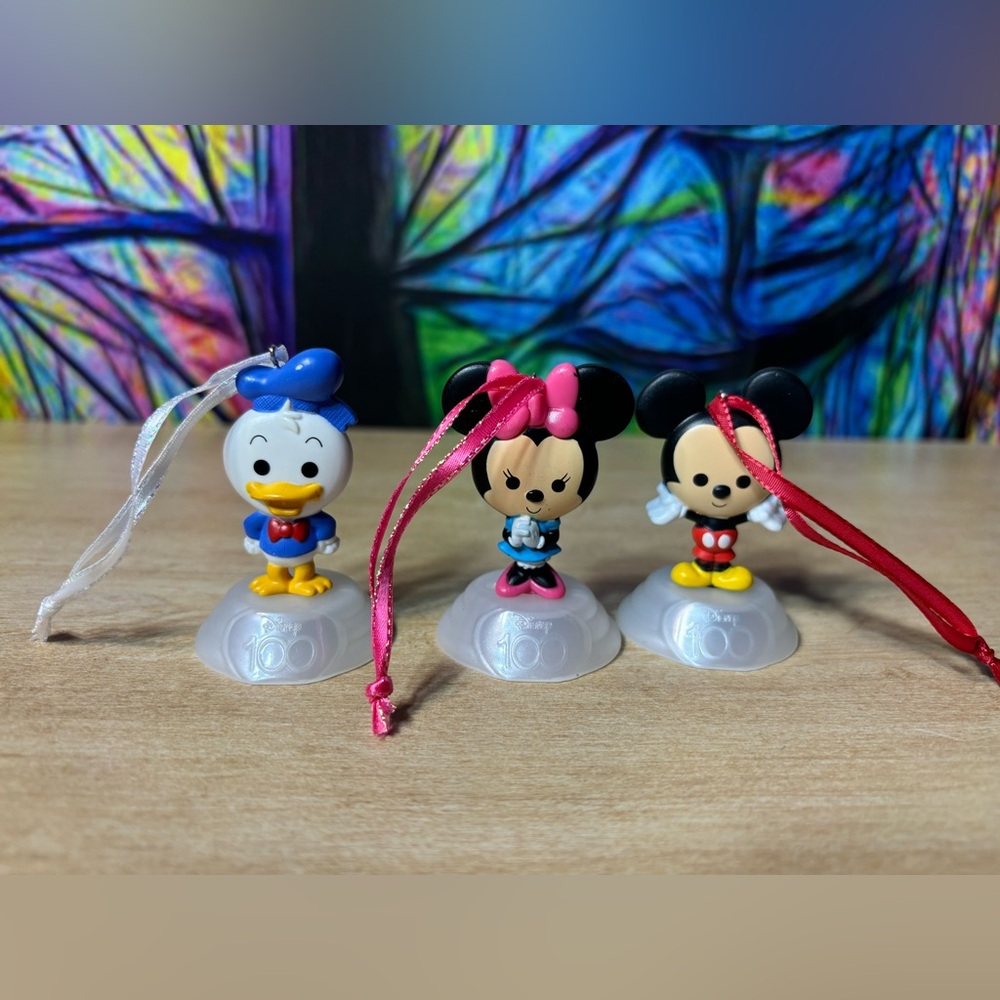 mickey & friends ornament set Of 3, Mickey, Minnie, Donald
